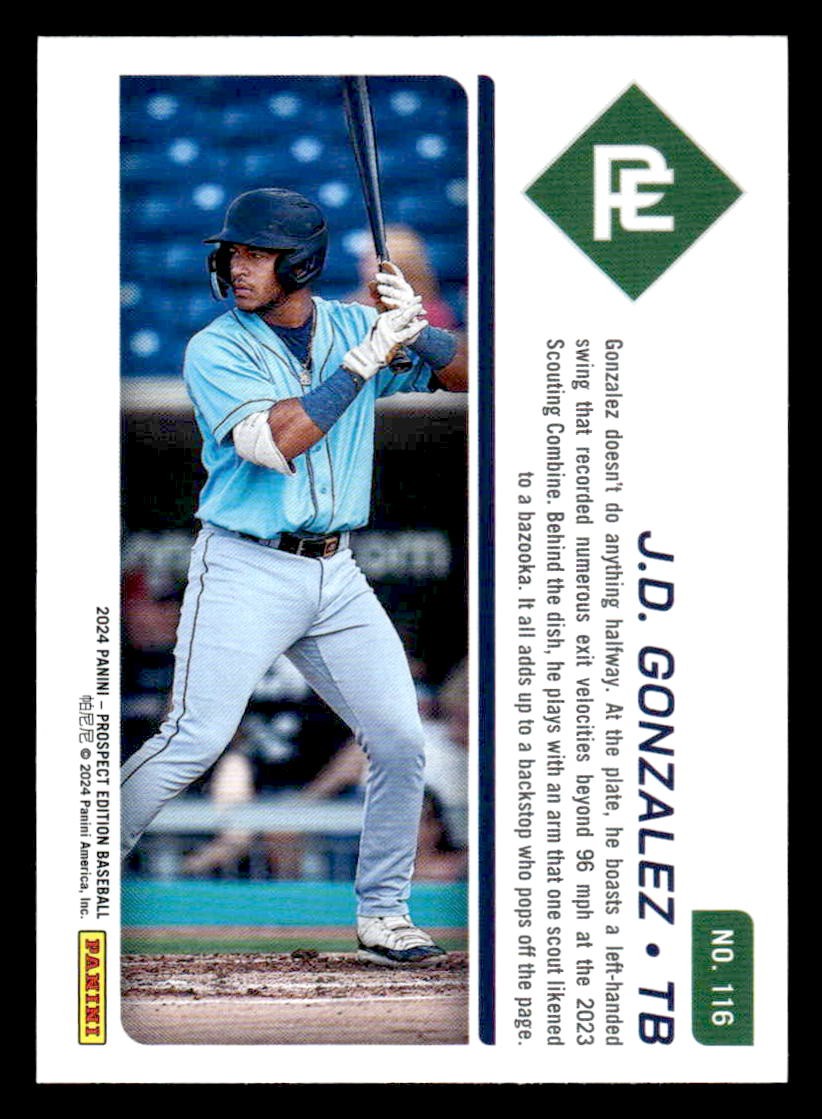 2024 Panini Prospect Edition #116 J.D. Gonzalez