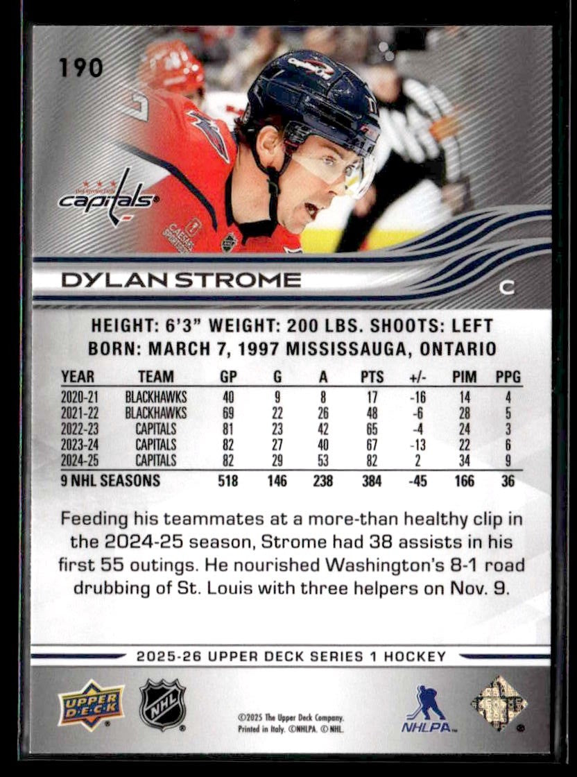 2025-26 Upper Deck #190 Dylan Strome