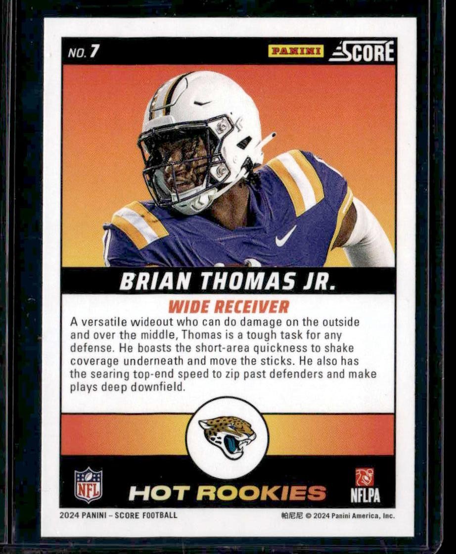 2024 Score #7 Brian Thomas Jr. Hot Rookies