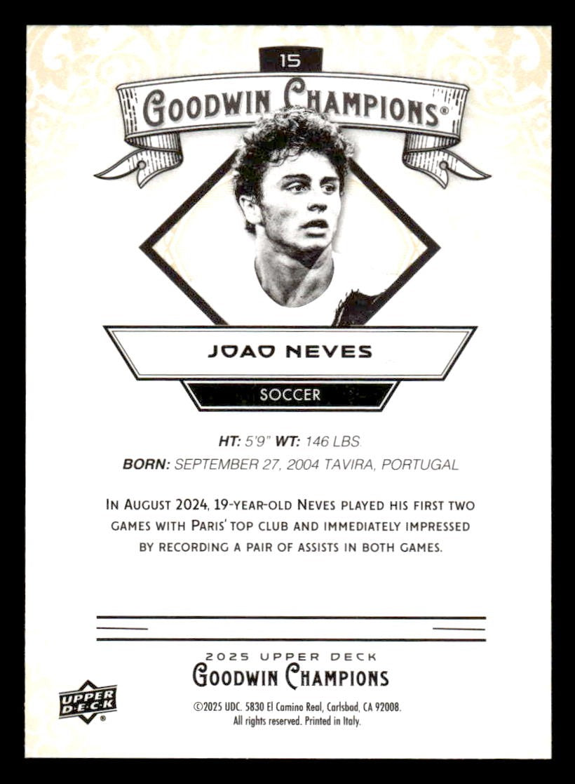 2025 Upper Deck Goodwin Champions #15 Joao Neves