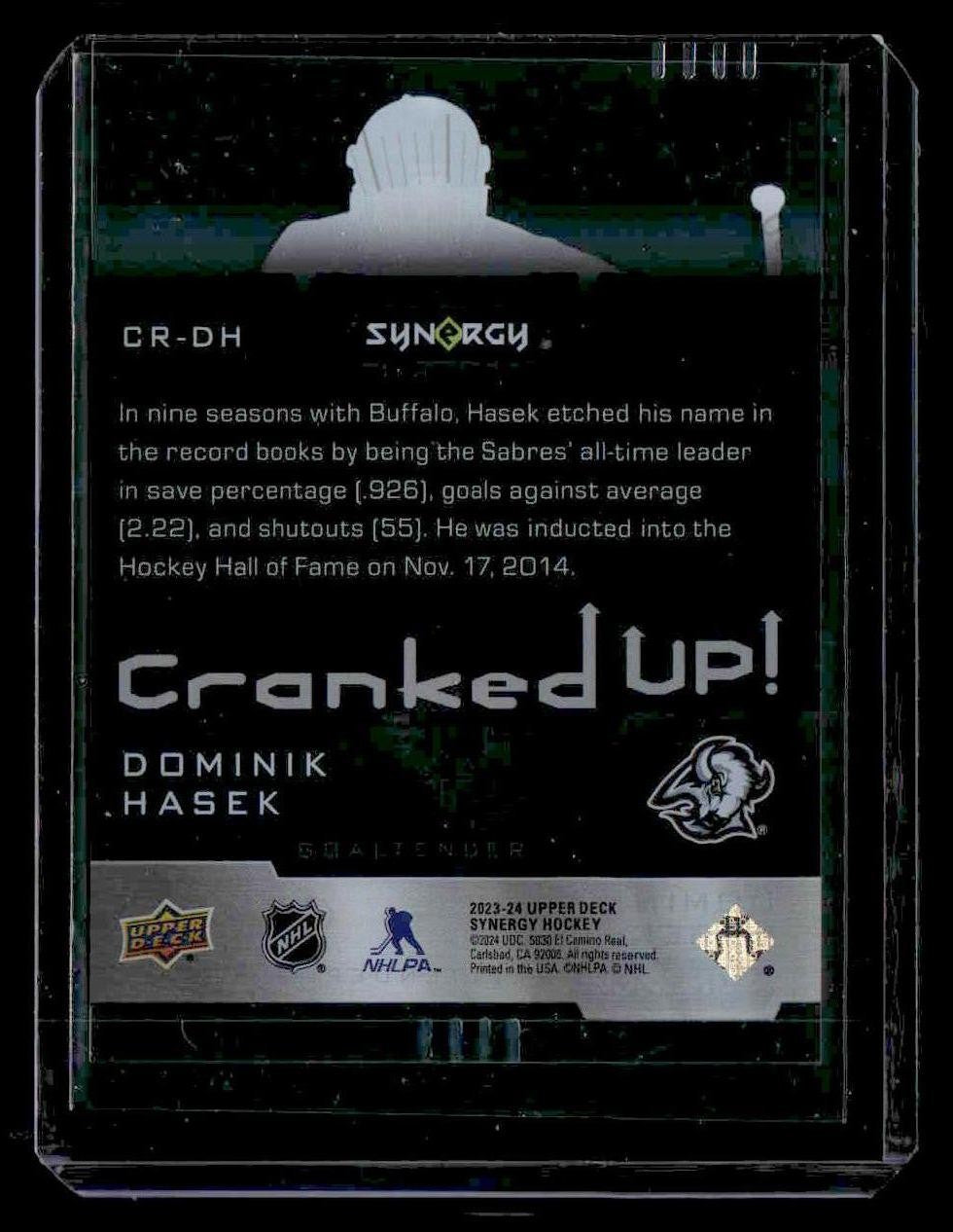 2023-24 Upper Deck Synergy #CR-DH Dominik Hasek Cranked Up #/849