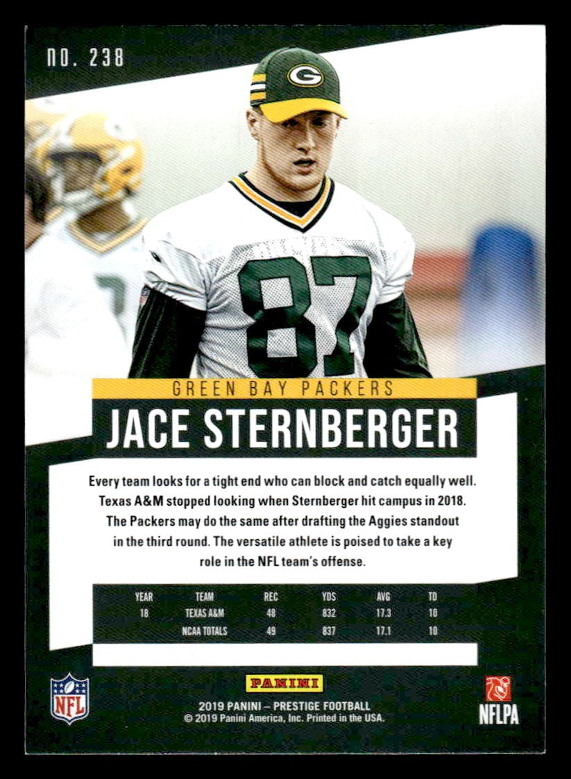 2019 Panini Prestige #238 Jace Sternberger Xtra Points Green