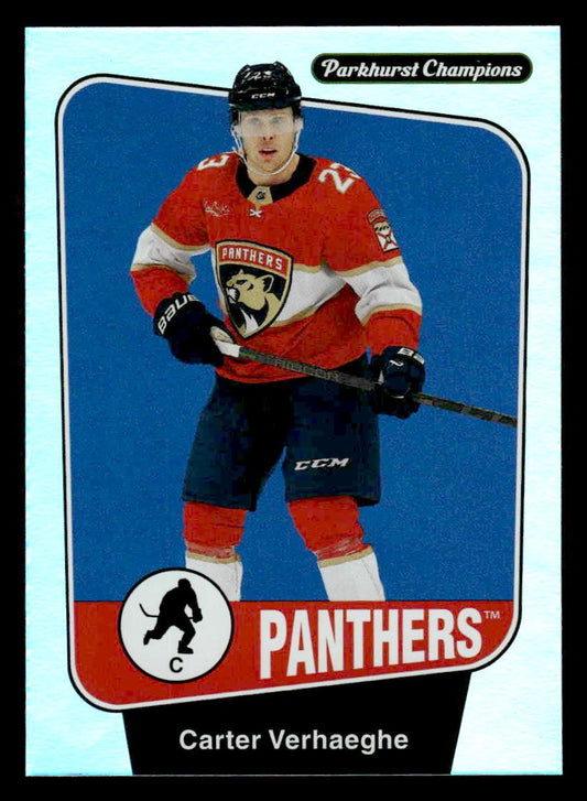 2024-25 Parkhurst Champions #88 Carter Verhaeghe Rainbow Foil
