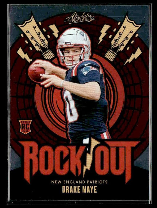 2024 Panini Absolute #RO-DME Drake Maye Rock Out