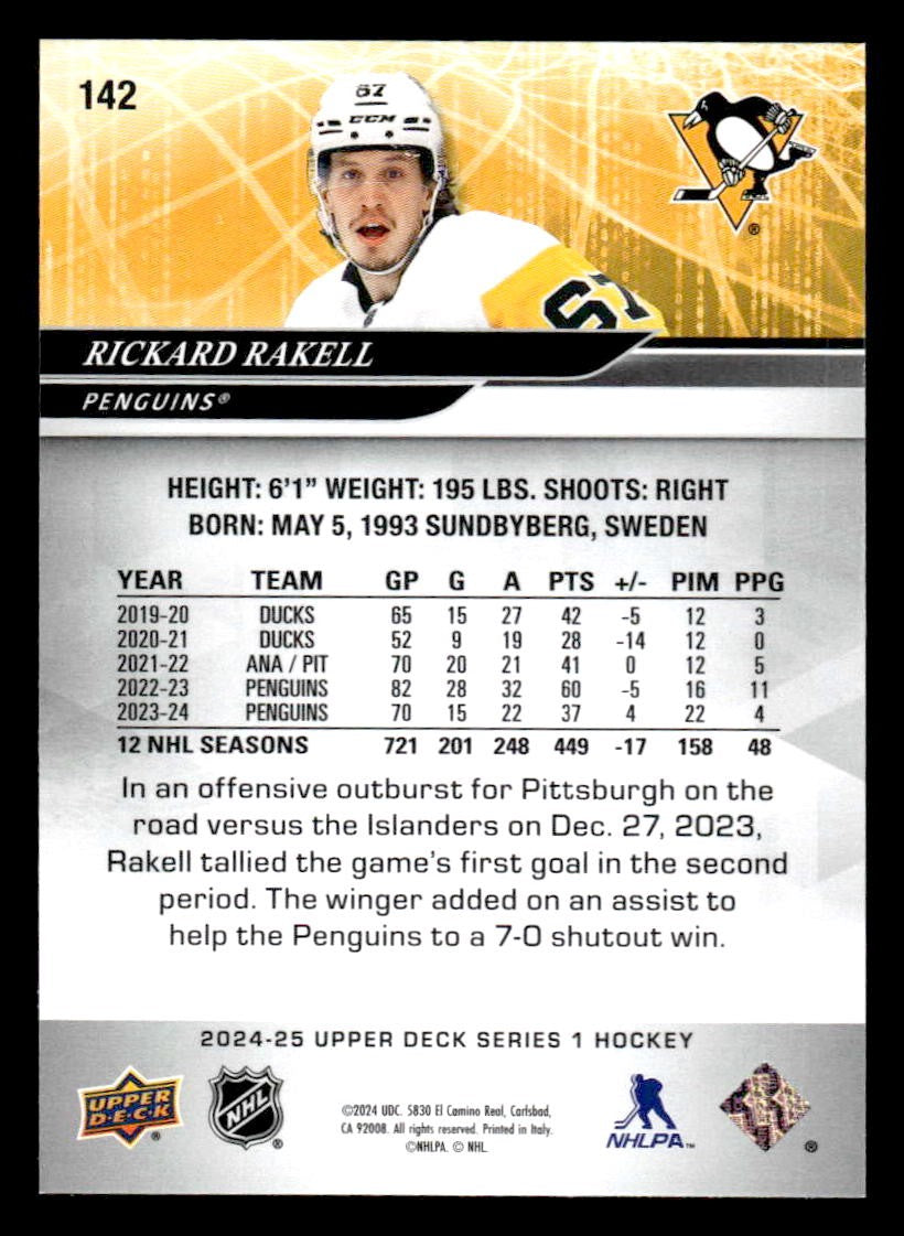 2024-25 Upper Deck #142 Rickard Rakell