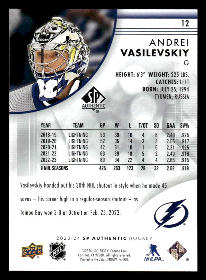 2023-24 SP #12 Andrei Vasilevskiy
