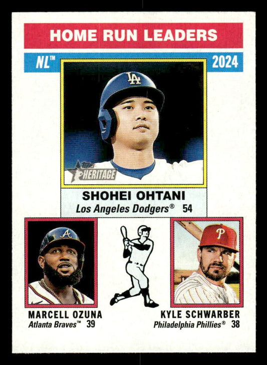 2025 Topps Heritage #193 Kyle Schwarber / Marcell Ozuna / Shohei Ohtani