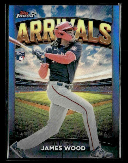 2025 Finest #A-6 James Wood Arrivals Sky Blue #001/150