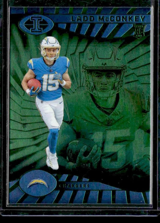 2024 Panini Illusions #51 Ladd McConkey Emerald Trophy Collection
