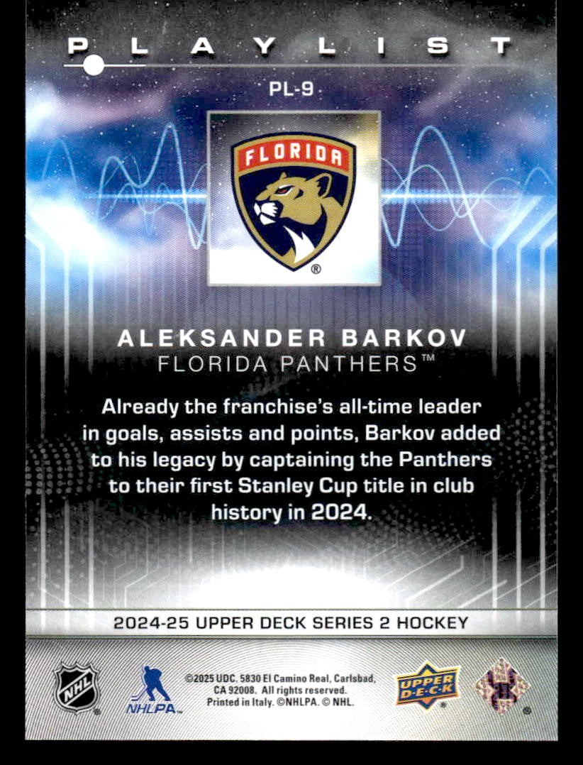 2024-25 Upper Deck #PL-9 Aleksander Barkov Playlist