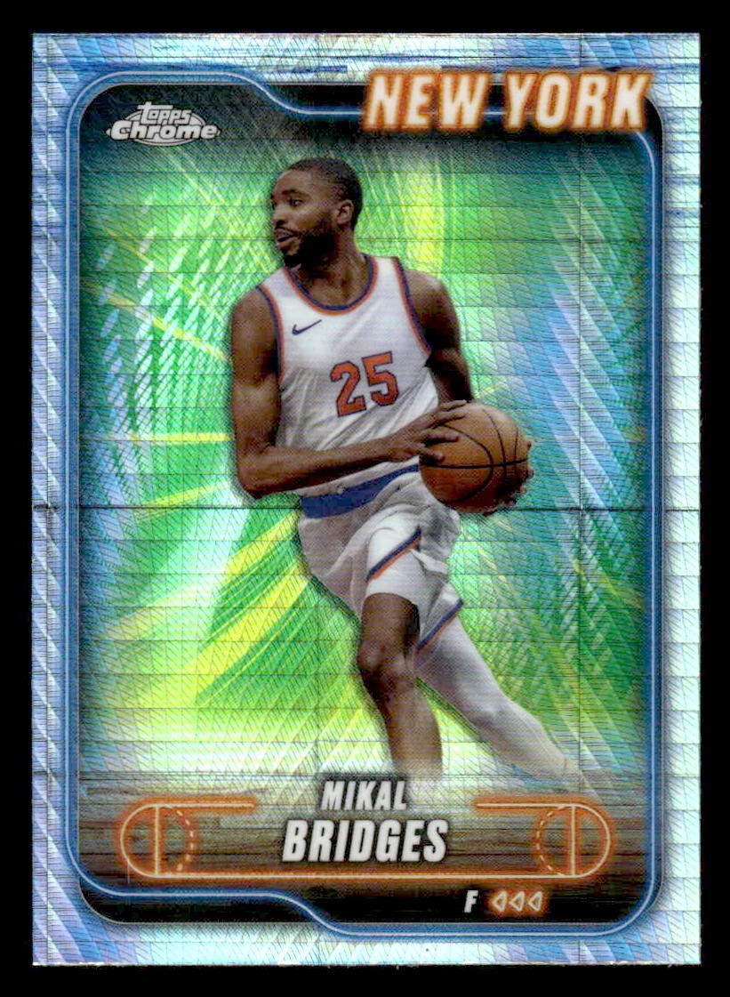 2024-25 Topps Chrome #190 Mikal Bridges Prism Refractor