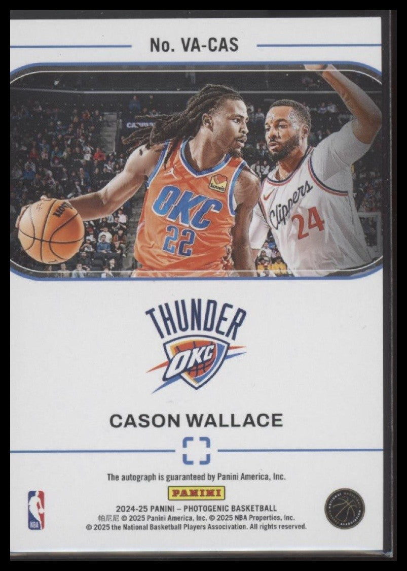 2024-25 Panini PhotoGenic #VA-CAS Cason Wallace Veterans Autographs - #/99