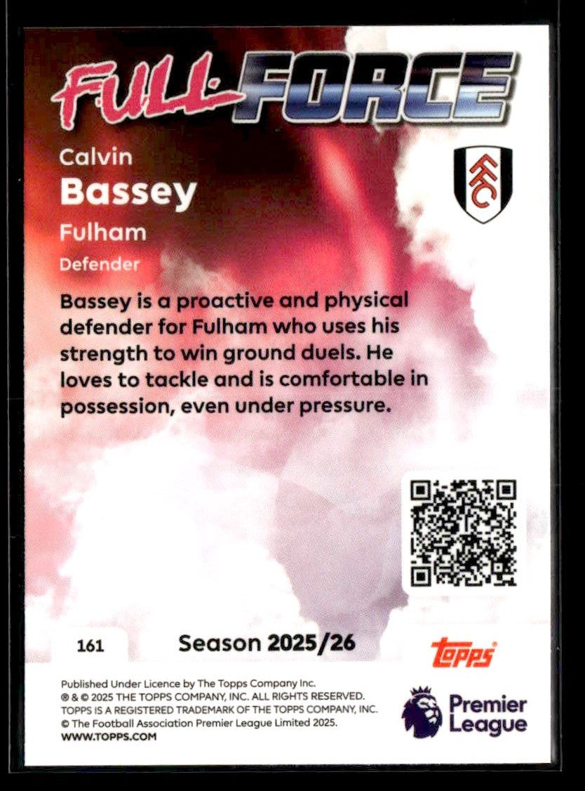2025-26 Topps Premier League #161 Calvin Bassey Rainbow Foil