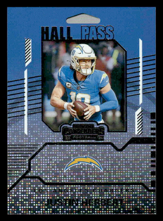 2024 Panini Contenders Football Sparkle Dots #17 Justin Herbert Hall Pass