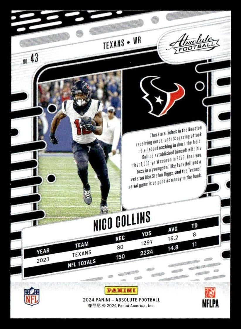 2024 Panini Absolute #43 Nico Collins Retail