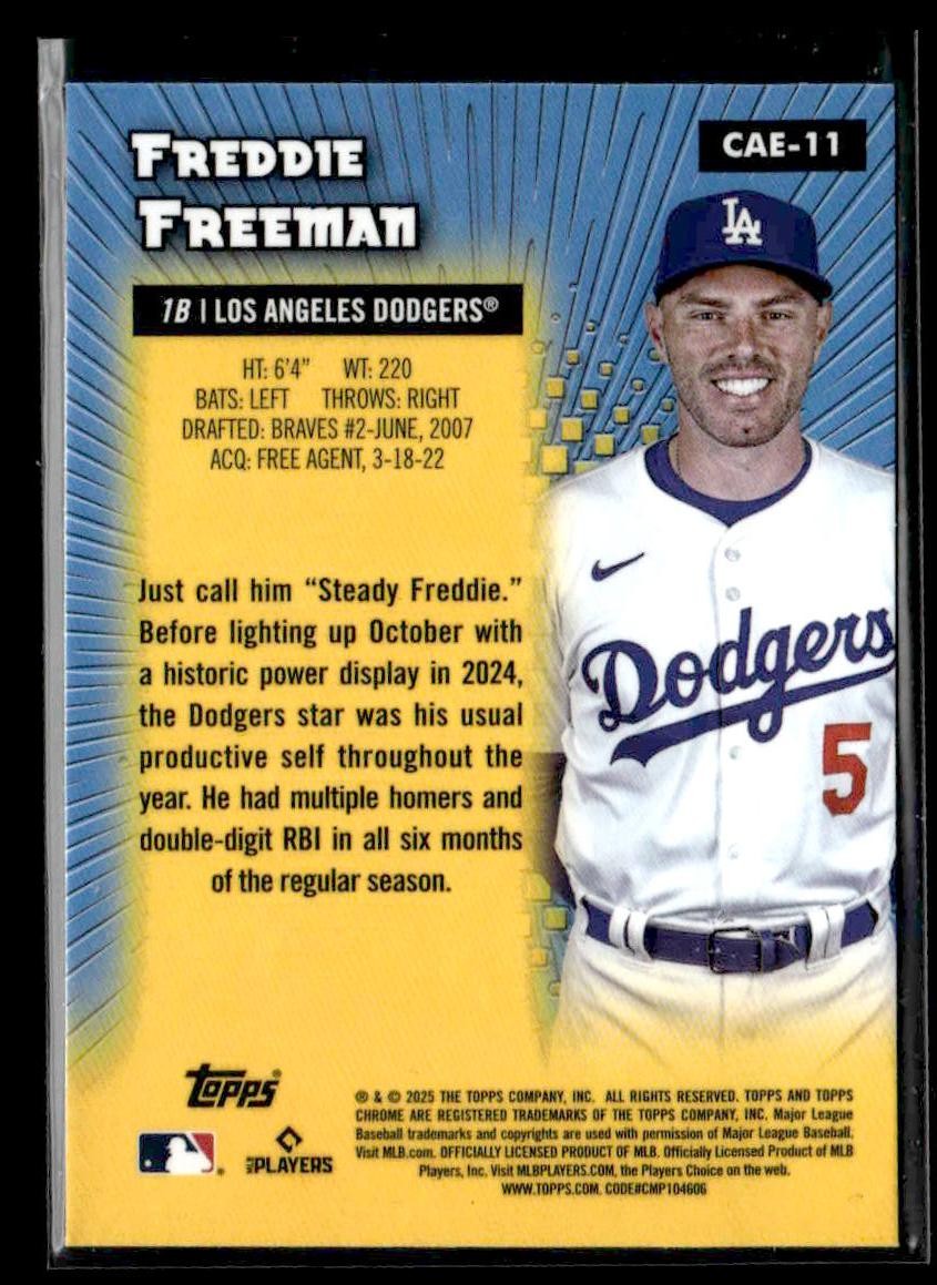 2025 Topps Chrome #CAE-11 Freddie Freeman Chrome All-Etch