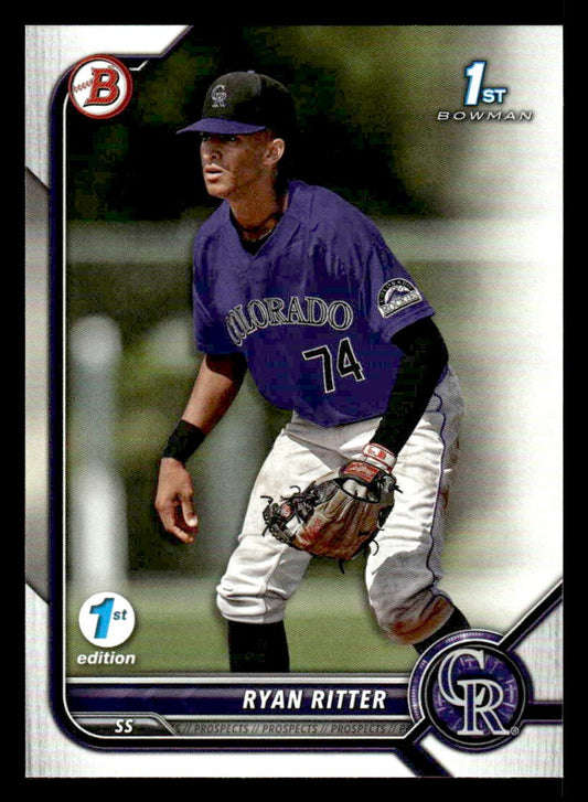 2022 Bowman Draft 1st Edition #BD-136 Ryan Ritter