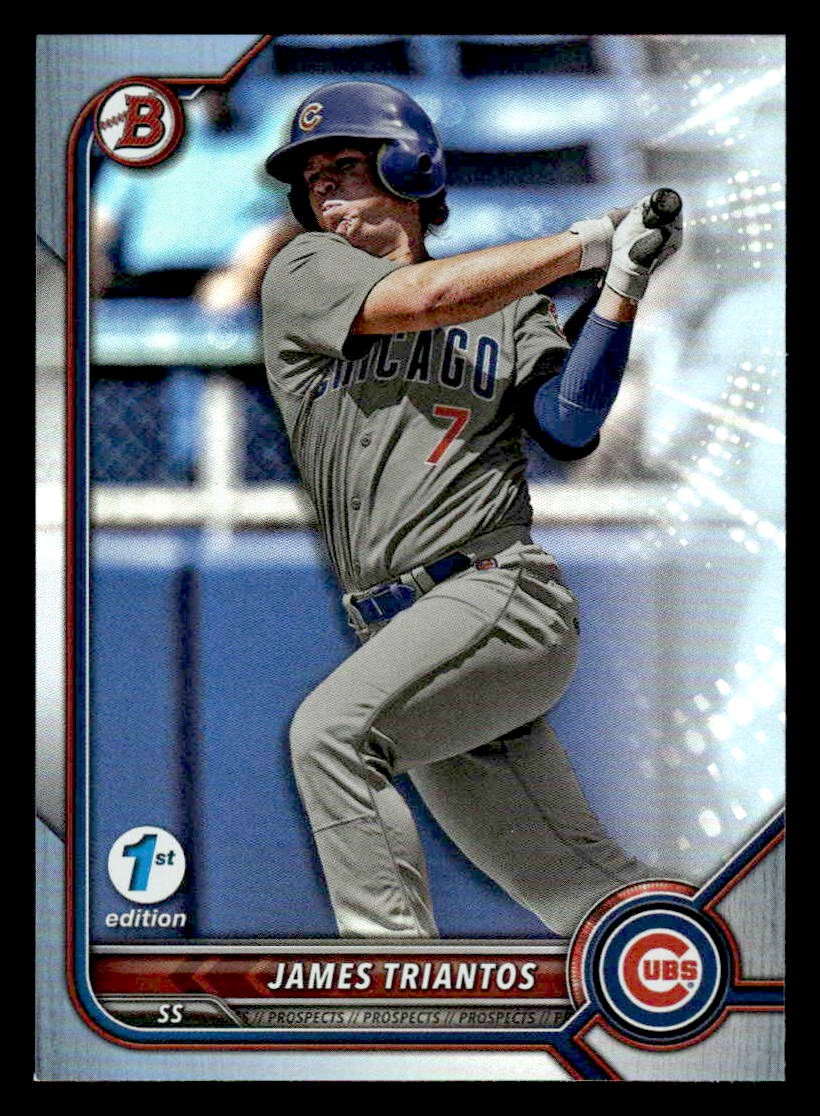 2022 Bowman Draft 1st Edition #BD-166 James Triantos Sky Blue