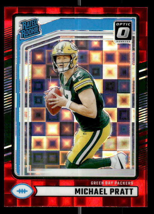 2024 Donruss #339 Michael Pratt Optic Rated Rookies Preview Red Pandora