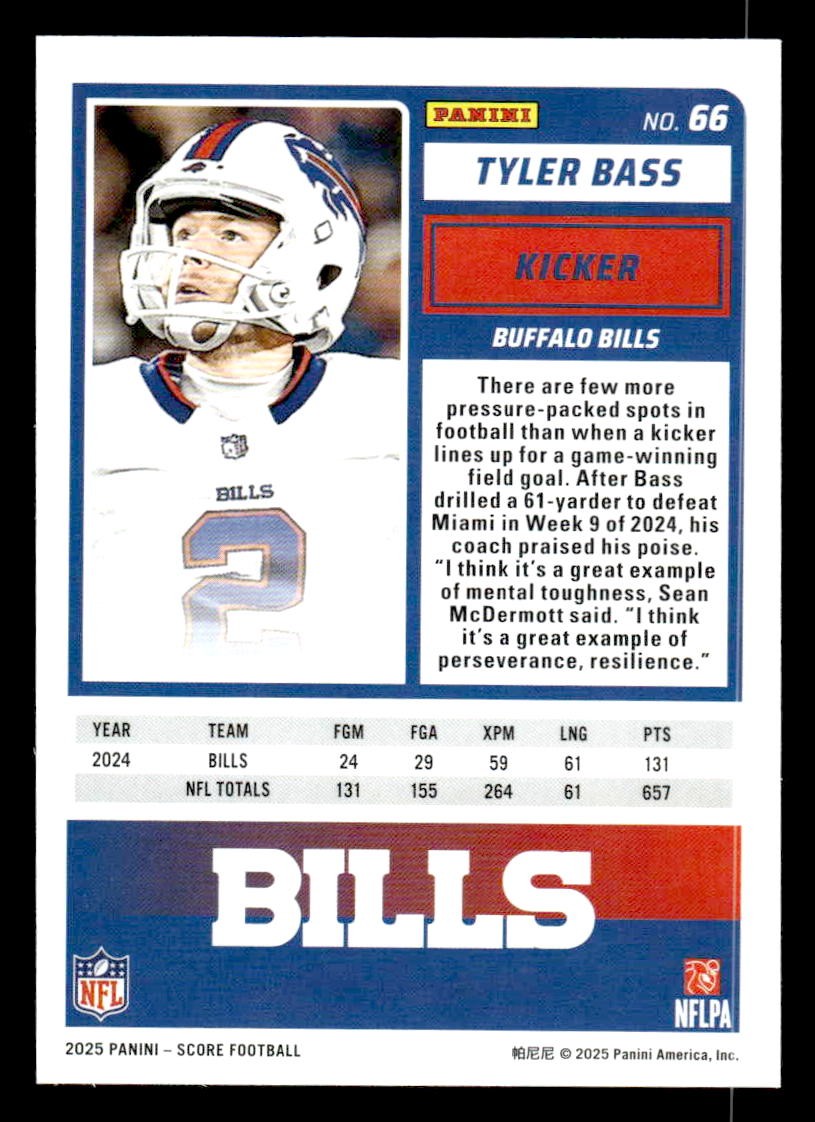 2025 Score #66 Tyler Bass