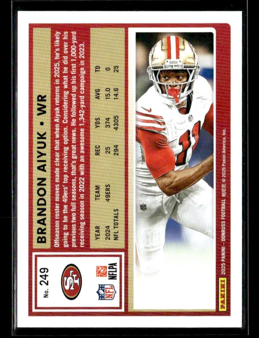 2025 Donruss #249 Brandon Aiyuk