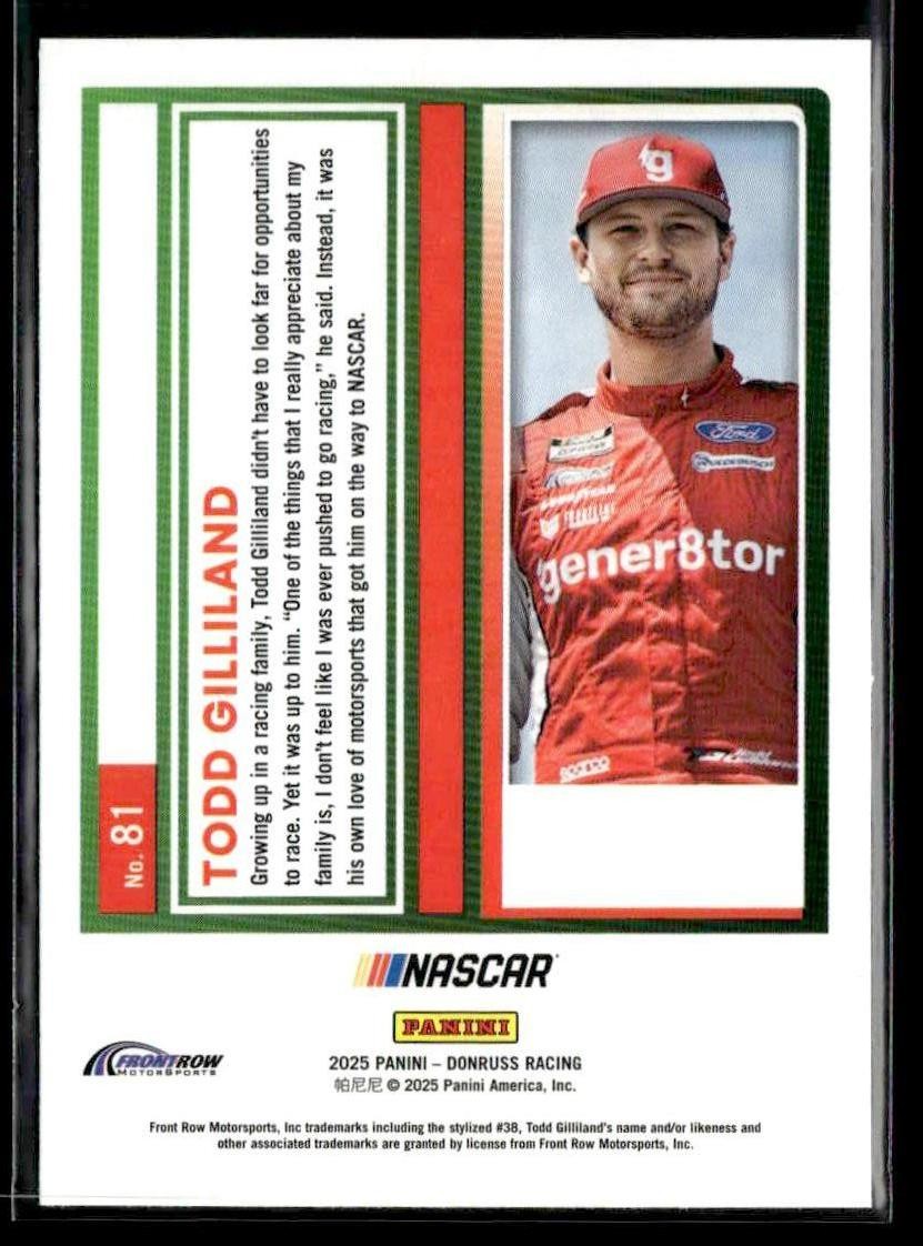 2025 Donruss #81 Todd Gilliland