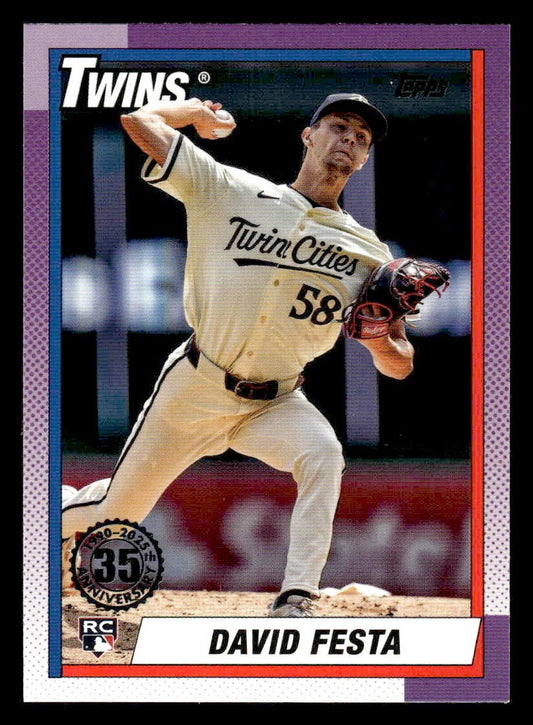 2025 Topps #T90-67 David Festa 1990 Topps Baseball 35th Anniversary