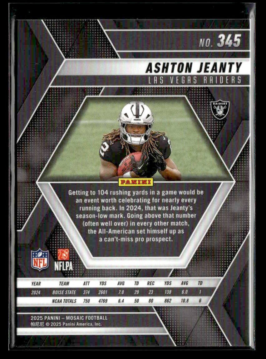 2025 Panini Mosaic #345 Ashton Jeanty