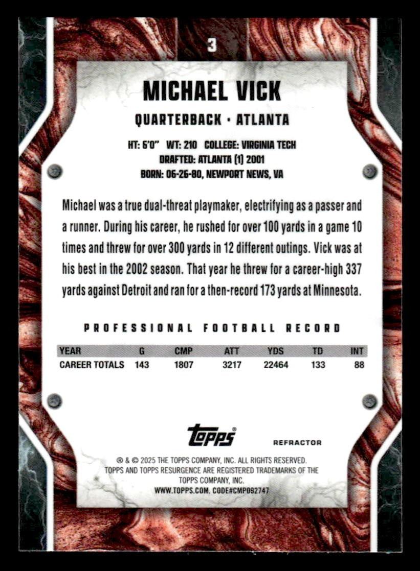 2024 Topps Resurgence #3 Michael Vick Refractor