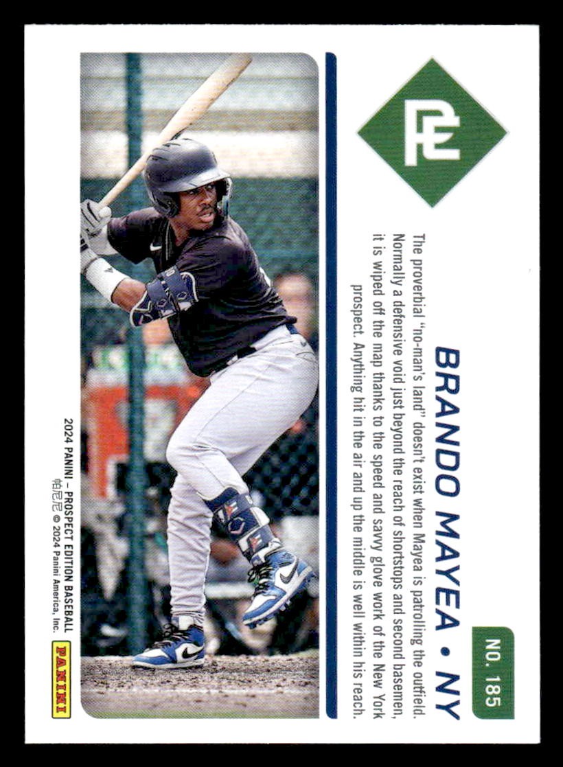 2024 Panini Prospect Edition #185 Brando Mayea