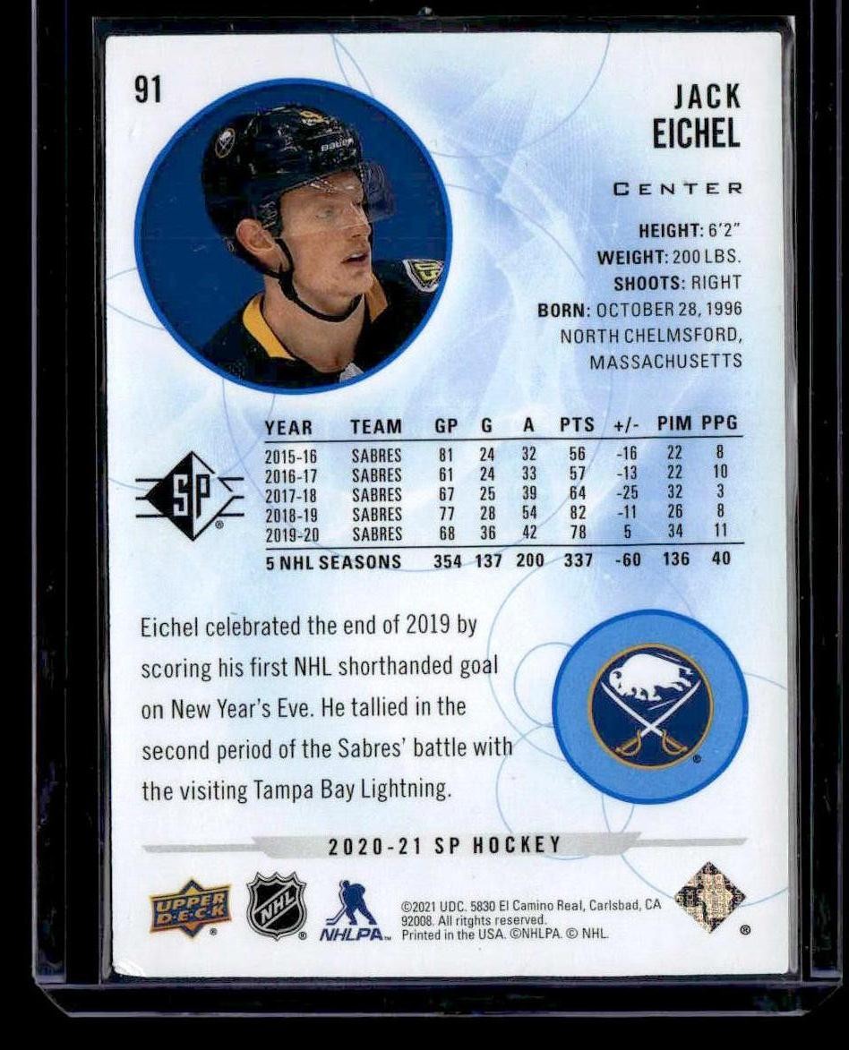 2020-21 SP #91 Jack Eichel Blue