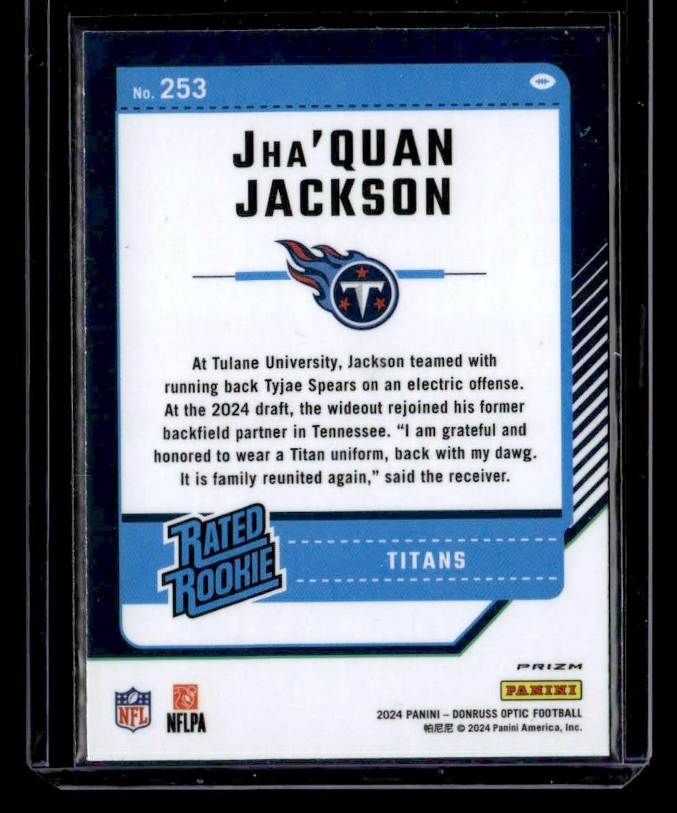 2024 Donruss Optic #253 Jha'Quan Jackson Holo