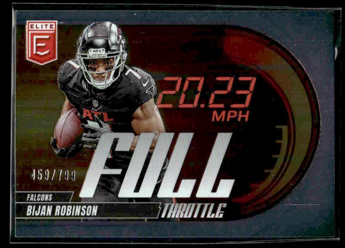 2025 Donruss Elite #22 Bijan Robinson Full Throttle #/799