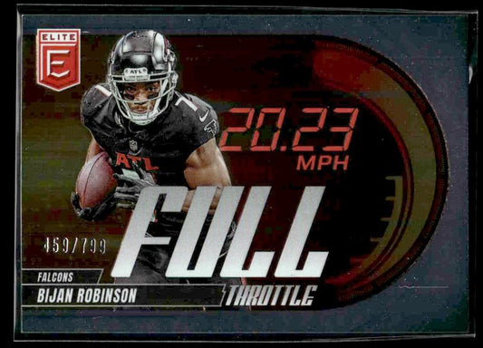 2025 Donruss Elite #22 Bijan Robinson Full Throttle #/799