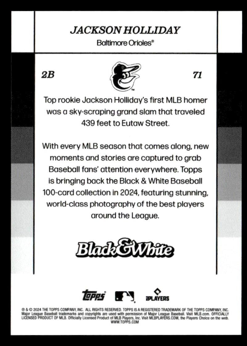 2024 Topps Black & White #71 Jackson Holliday