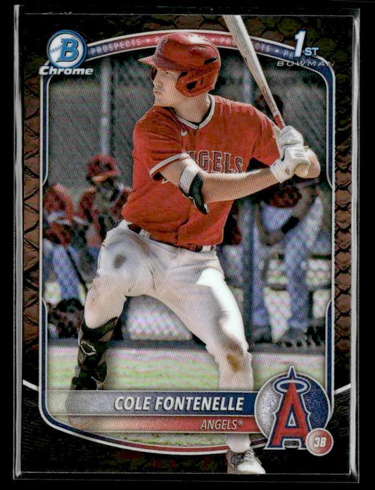 2025 Bowman #BCP-32 Cole Fontenelle Chrome Prospects Reptilian Refractor
