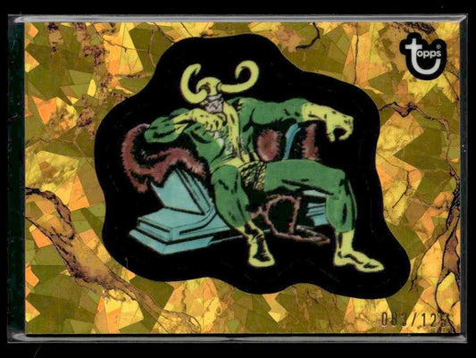 2025 Topps Marvel 1975 Golden Anniversary #47 Loki Gold Atomic #083/125