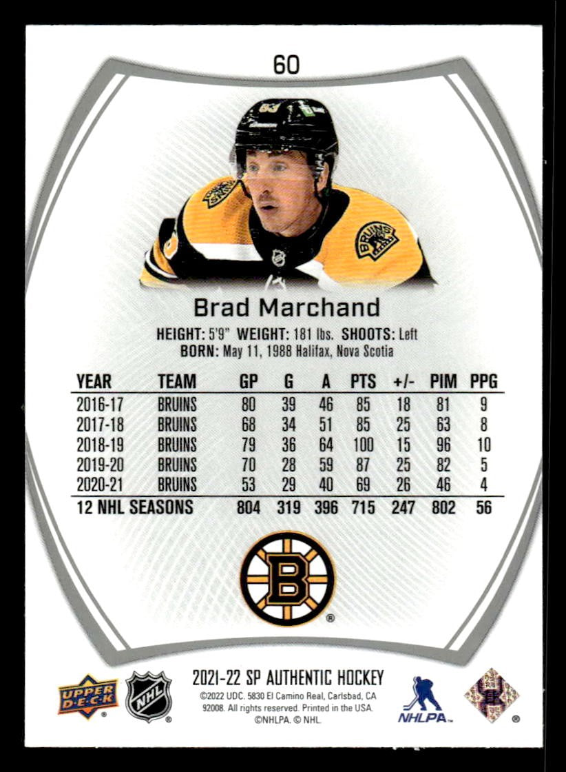 2021-22 SP #60 Brad Marchand