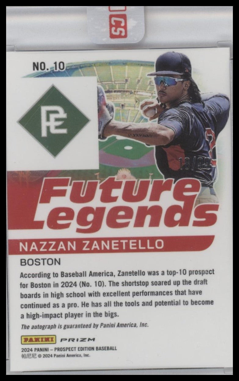 2024 Panini Prospect Edition #10 Nazzan Zanetello Future Legends Sigs - Red #/99