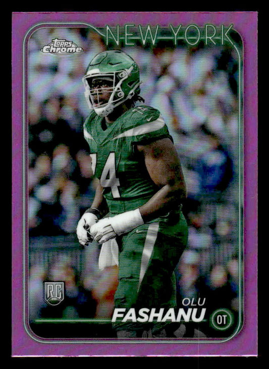 2024 Topps Chrome #238 Olu Fashanu Pink Refractor