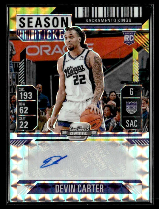 2024-25 Mosaic #RST-DEV Devin Carter Rookie Season Ticket Choice Black Gold #/8
