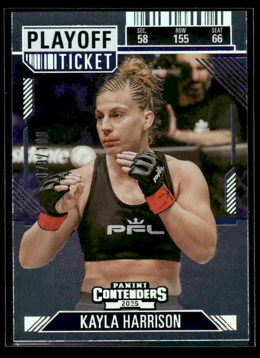 2025 Panini Contenders PFL #41 Kayla Harrison Playoff Ticket