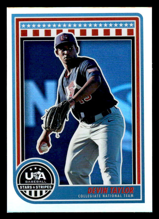2025 Panini Stars and Stripes USA Baseball #1 Devin Taylor
