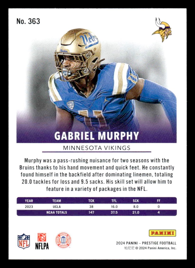 2024 Panini Prestige #363 Gabriel Murphy