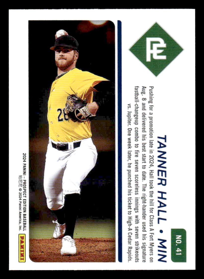 2024 Panini Prospect Edition #41 Tanner Hall