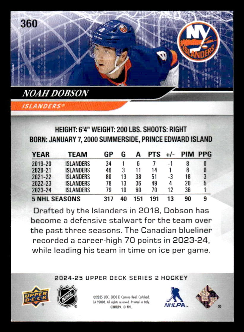 2024-25 Upper Deck #360 Noah Dobson