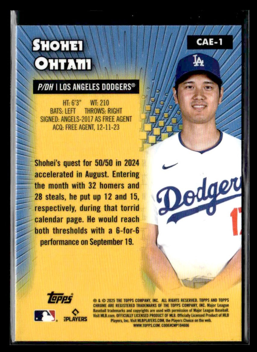 2025 Topps Chrome #CAE-1 Shohei Ohtani Chrome All-Etch