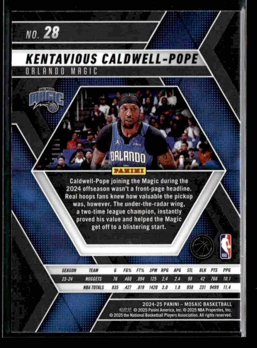 2024-25 Panini Mosaic #28 Kentavious Caldwell-Pope
