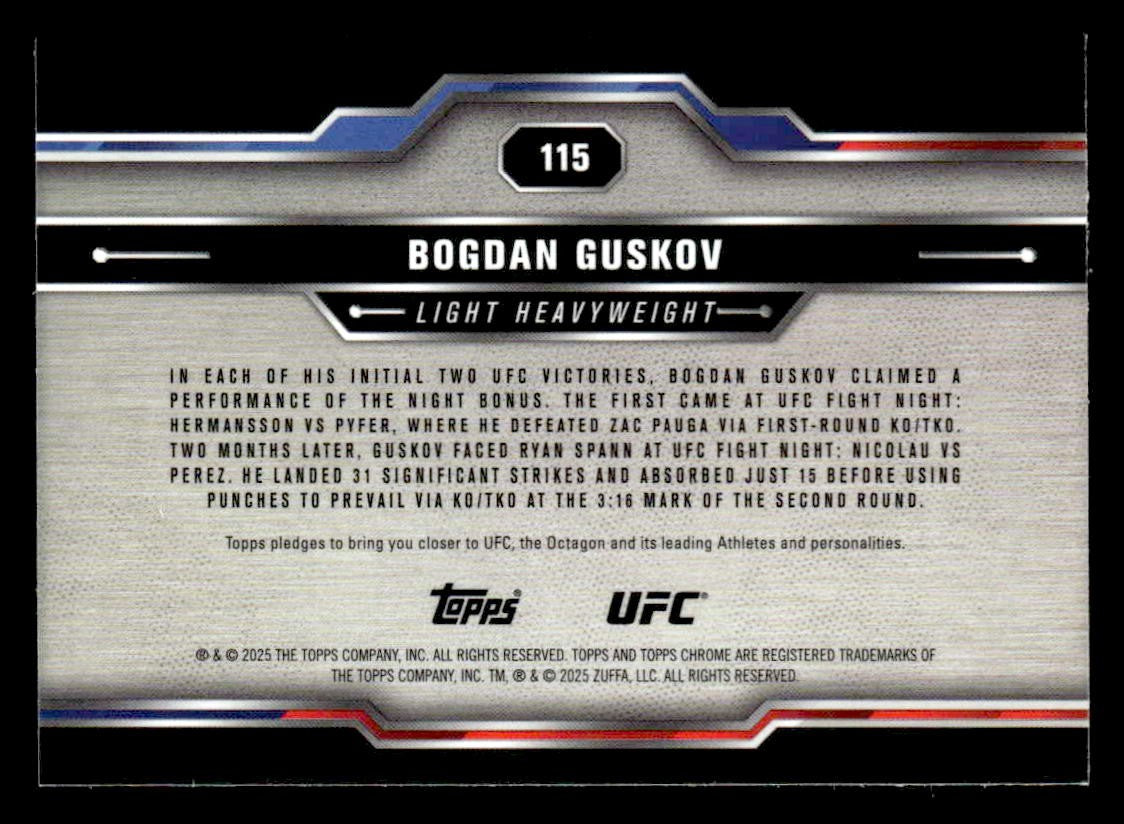 2025 Topps Chrome UFC #115 Bogdan Guskov