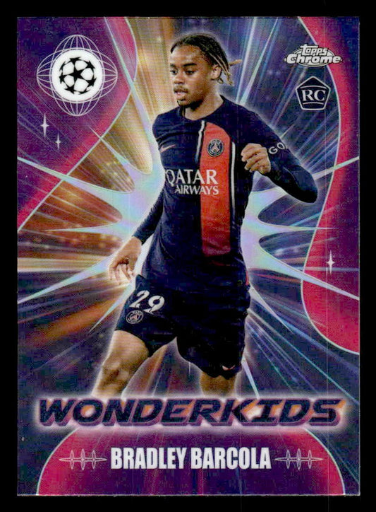 2023-24 Topps Chrome UEFA Club Competitions #WK-9 Bradley Barcola Wonderkids